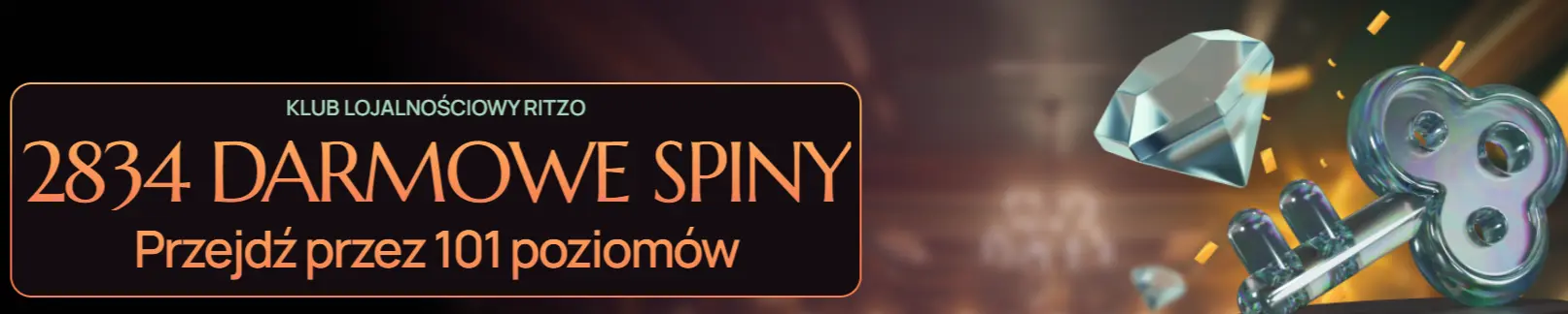 Klub lojalnościowy Ritzo — 2834 darmowe spiny; przejdź przez 101 poziomów