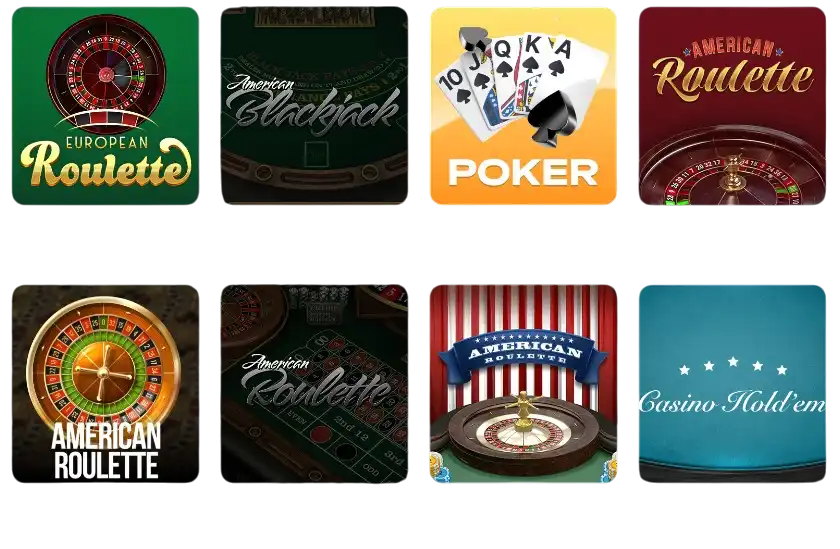 Ritzo Casino – gry stołowe: European Roulette, American Blackjack, Poker, American Roulette oraz Casino Hold’em